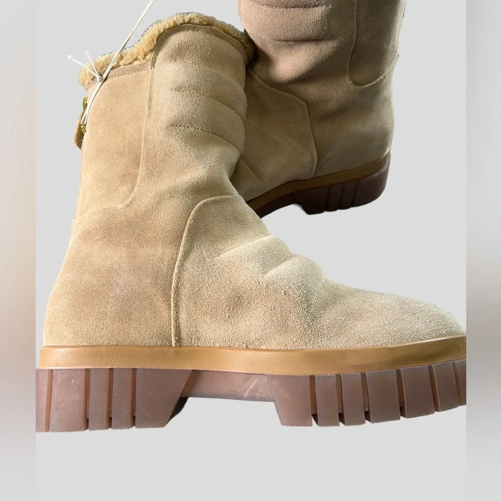 Free People Fable‎ Faux Fur Platform Winter Boots Sand Color Womens EU 39/US 8.5